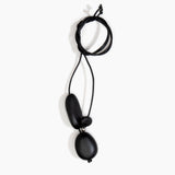 Dinosaur Designs Rock Cluster Pendant in Black Colour resin with 925 Sterling Silver Bead Material.