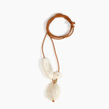 Dinosaur Designs Rock Cluster Pendant in Chalk Swirl Colour resin with Nano-Coated Brass Bead Material.