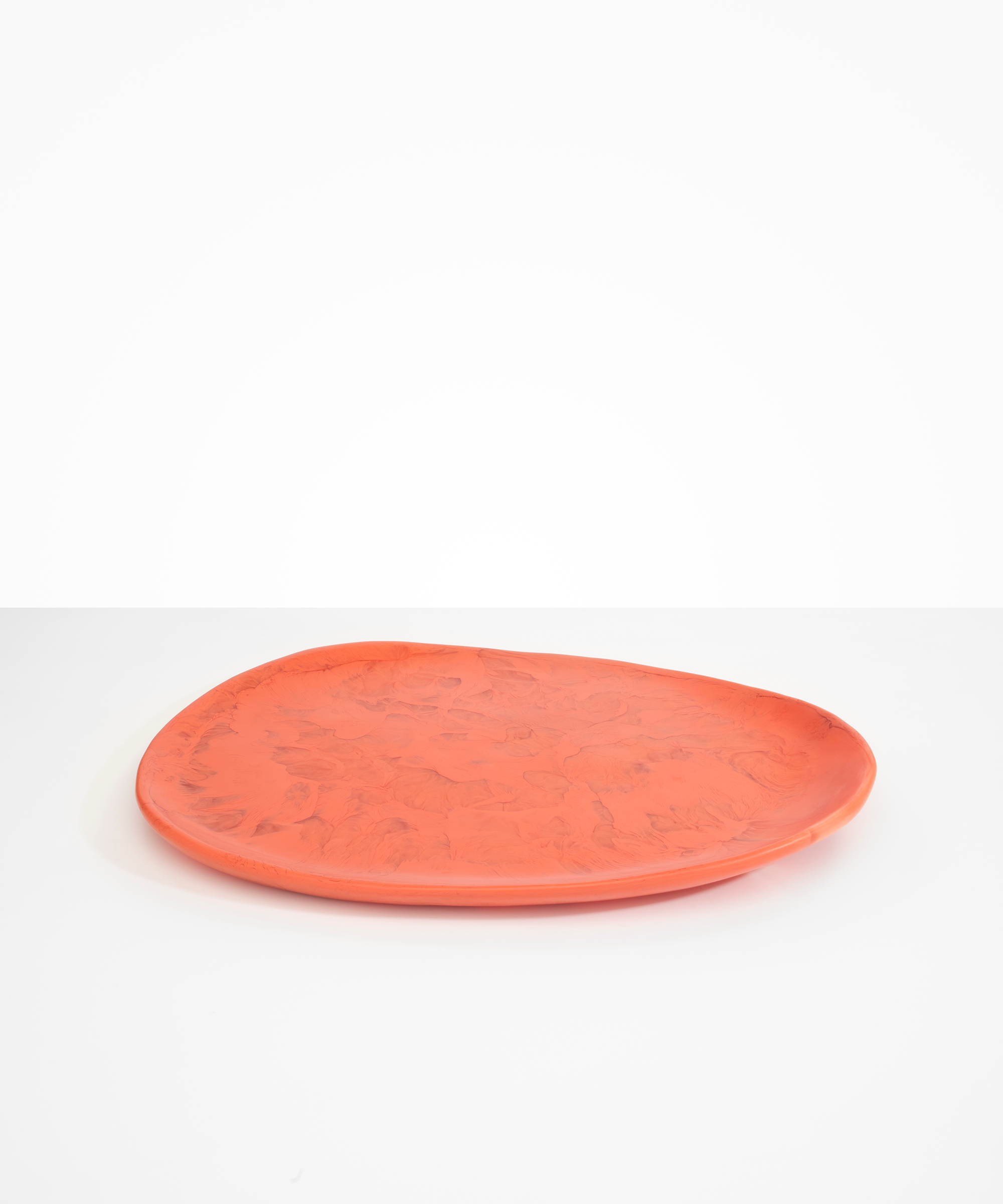 Dinosaur Designs Large Pebble Platter Serving Platters in Coral Swirl Colour resin