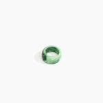 Dinosaur Designs Band Ring in Moss Colour resin with Wide Fit..