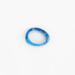 Dinosaur Designs Rock Wishbone Bangle in Sky Colour resin with Wide Fit