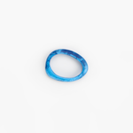 Dinosaur Designs Rock Wishbone Bangle Bracelets in Sky Colour resin with Wide Fit