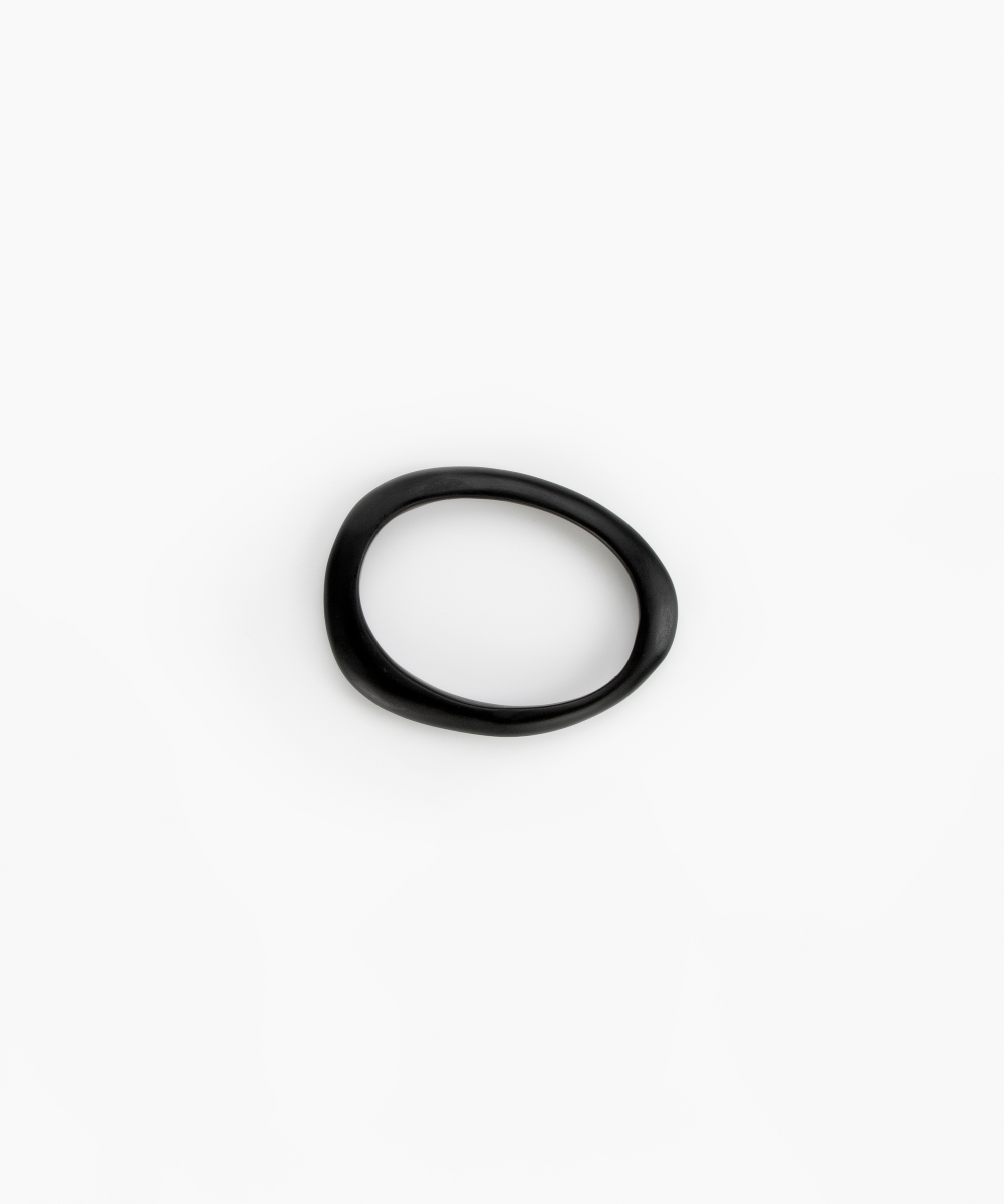 Dinosaur Designs Rock Wishbone Bangle in Black Colour resin with Wide Fit