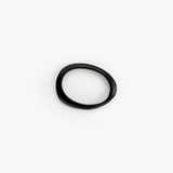 Dinosaur Designs Rock Wishbone Bangle in Black Colour resin with Wide Fit..