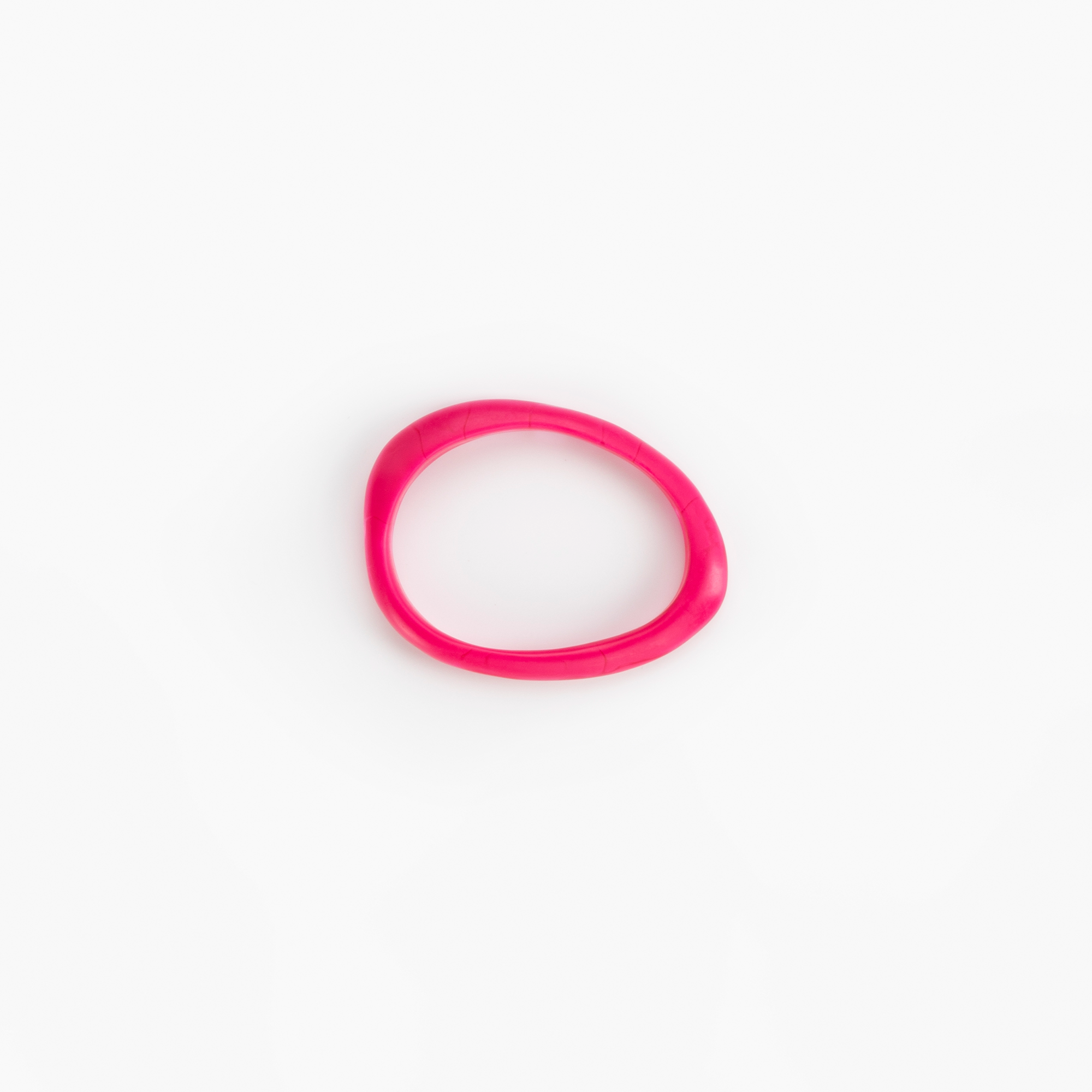 Dinosaur Designs Rock Wishbone Bangle in Flamingo Colour resin with Wide Fit..