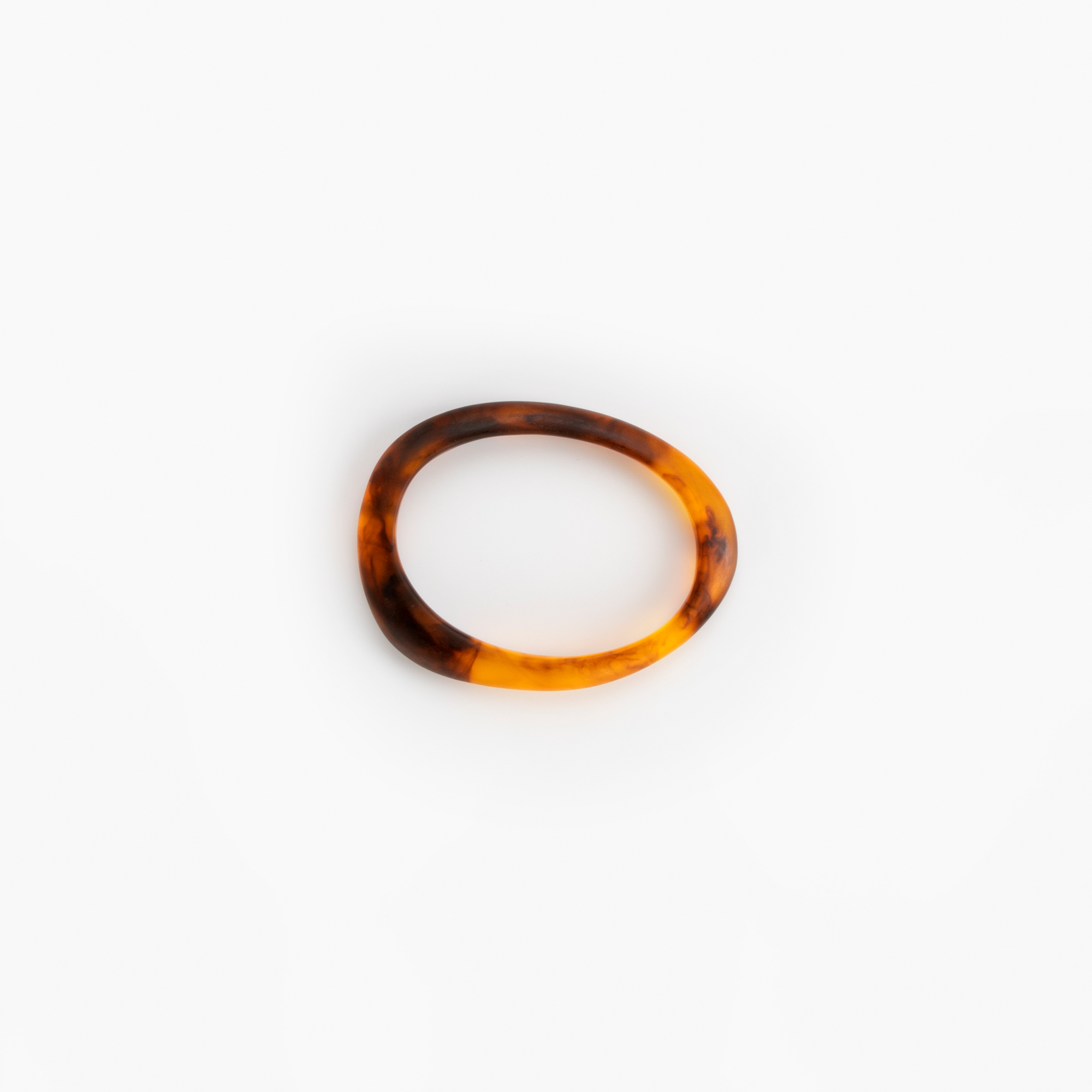 Dinosaur Designs Rock Wishbone Bangle in Tortoise Colour resin with Wide Fit..