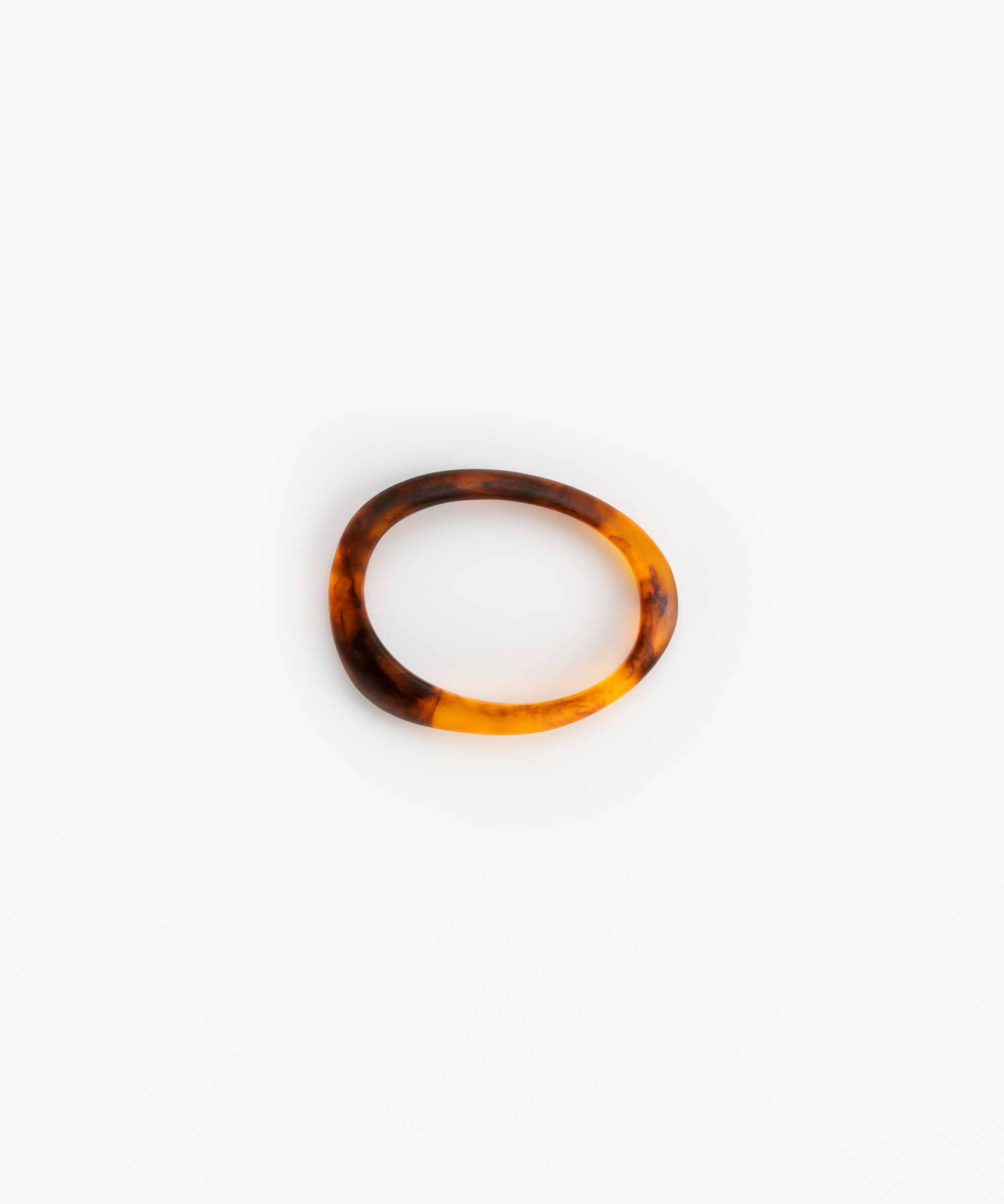 Dinosaur Designs Rock Wishbone Bangle in Tortoise Colour resin with Wide Fit