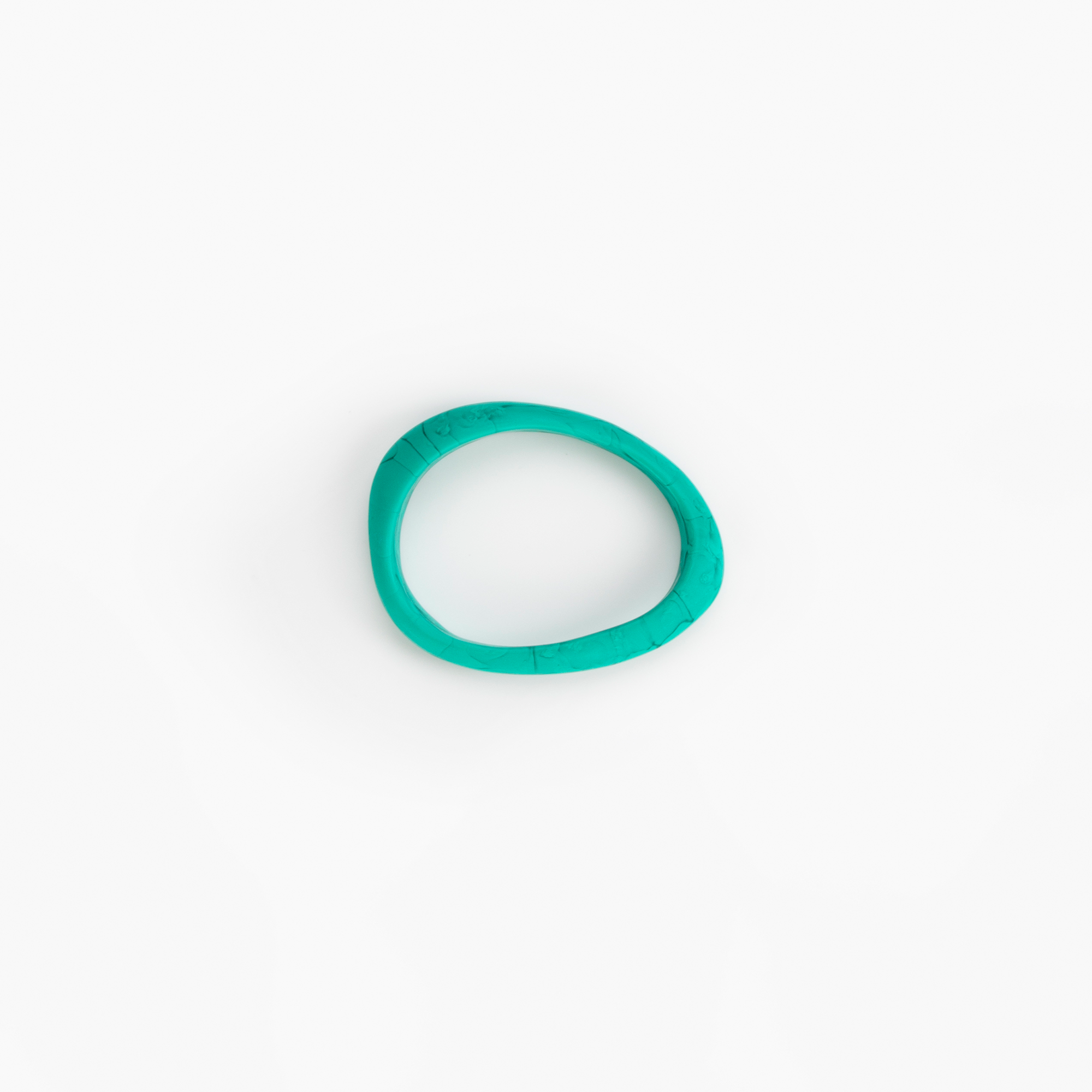 Dinosaur Designs Rock Wishbone Bangle in Mineral Swirl Colour resin with Wide Fit..