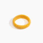 Dinosaur Designs Medium Organic Oval Bangle Bracelets in Honeycomb Colour resin with Wide Fit