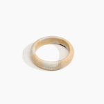 Dinosaur Designs Medium Organic Oval Bangle Bracelets in Sandy Pearl Colour resin with Wide Fit