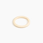 Dinosaur Designs Small Organic Oval Bangle in Cream Colour resin with Wide Fit
