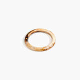 Dinosaur Designs Small Organic Oval Bangle Bracelets in Light Horn Colour resin with Wide Fit