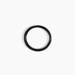 Dinosaur Designs Polished Classic Wishbone Bangle in Black Colour resin with Wide Fit