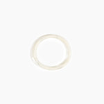 Dinosaur Designs Polished Classic Wishbone Bangle in Chalk Swirl Colour resin with Wide Fit