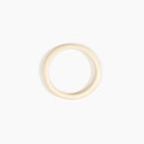 Dinosaur Designs Polished Classic Wishbone Bangle in Cream Colour resin with Wide Fit.
