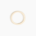 Dinosaur Designs Polished Classic Wishbone Bangle in Cream Colour resin with Wide Fit