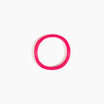 Dinosaur Designs Polished Classic Wishbone Bangle in Flamingo Colour resin with Regular Fit.