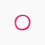 Dinosaur Designs Polished Classic Wishbone Bangle in Flamingo Colour resin with Regular Fit