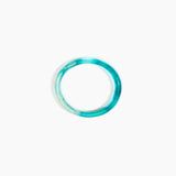 Dinosaur Designs Polished Classic Wishbone Bangle in Lagoon Colour resin with Regular Fit.