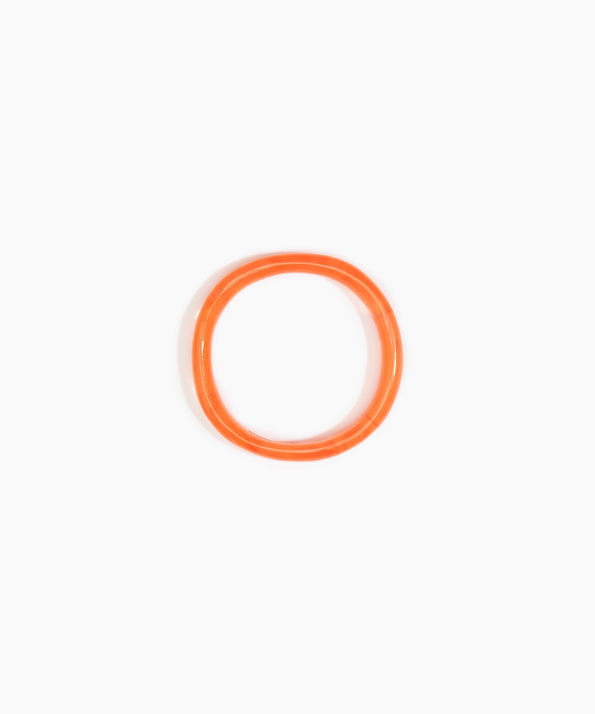 Dinosaur Designs Polished Classic Wishbone Bangle in Lychee Colour resin with Regular Fit