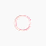 Dinosaur Designs Polished Classic Wishbone Bangle in Shell Pink Colour resin with Wide Fit
