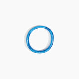 Dinosaur Designs Polished Classic Wishbone Bangle in Sky Colour resin with Wide Fit