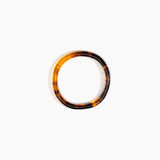 Dinosaur Designs Polished Classic Wishbone Bangle in Tortoise Colour resin with Narrow Fit.