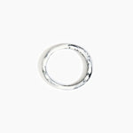 Dinosaur Designs Polished Classic Wishbone Bangle in White Marble Colour resin with Wide Fit.