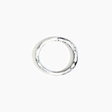 Dinosaur Designs Polished Classic Wishbone Bangle in White Marble Colour resin with Wide Fit.