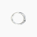 Dinosaur Designs Polished Classic Wishbone Bangle in White Marble Colour resin with Wide Fit
