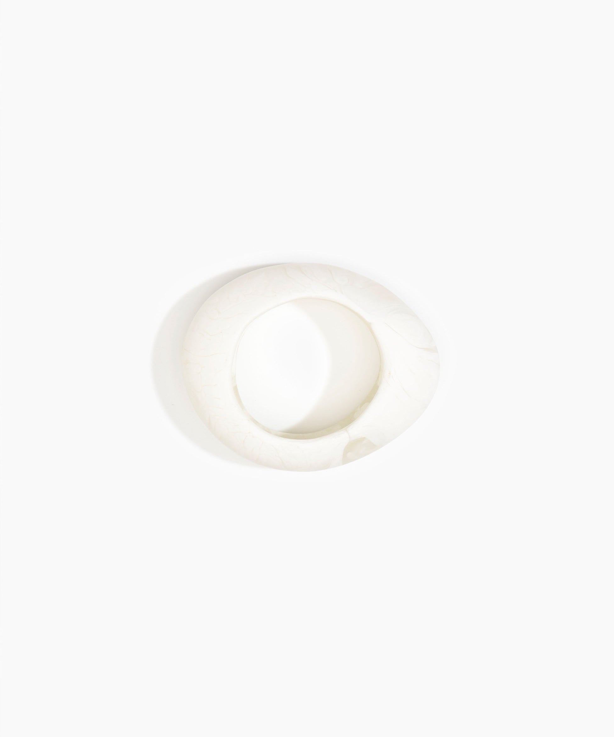 Dinosaur Designs Medium Rock Bangle Bracelets in Chalk Swirl Colour resin with Wide Fit