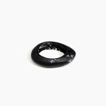 Dinosaur Designs SBRCKSML Small Rock Bangle BLACK MARBLE