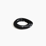 Dinosaur Designs SBRCKSML Small Rock Bangle BLACK MARBLE
