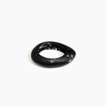 Dinosaur Designs SBRCKSML Small Rock Bangle BLACK MARBLE..