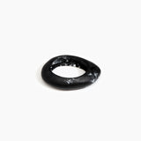 Dinosaur Designs SBRCKSML Small Rock Bangle BLACK MARBLE..