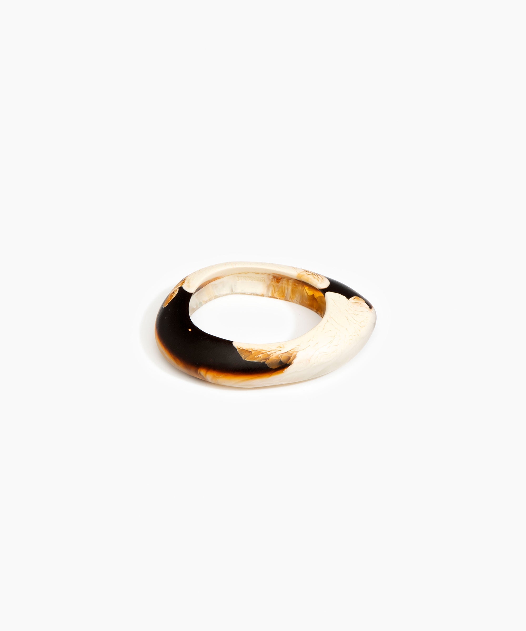 Dinosaur Designs SBRCKSML Small Rock Bangle LIGHT HORN..