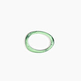 Dinosaur Designs Rock Wishbone Bangle in Moss Colour resin with Wide Fit