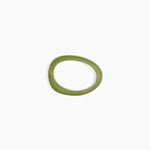 Dinosaur Designs Rock Wishbone Bangle in Olive Colour resin with Wide Fit..