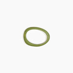 Dinosaur Designs Rock Wishbone Bangle in Olive Colour resin with Wide Fit