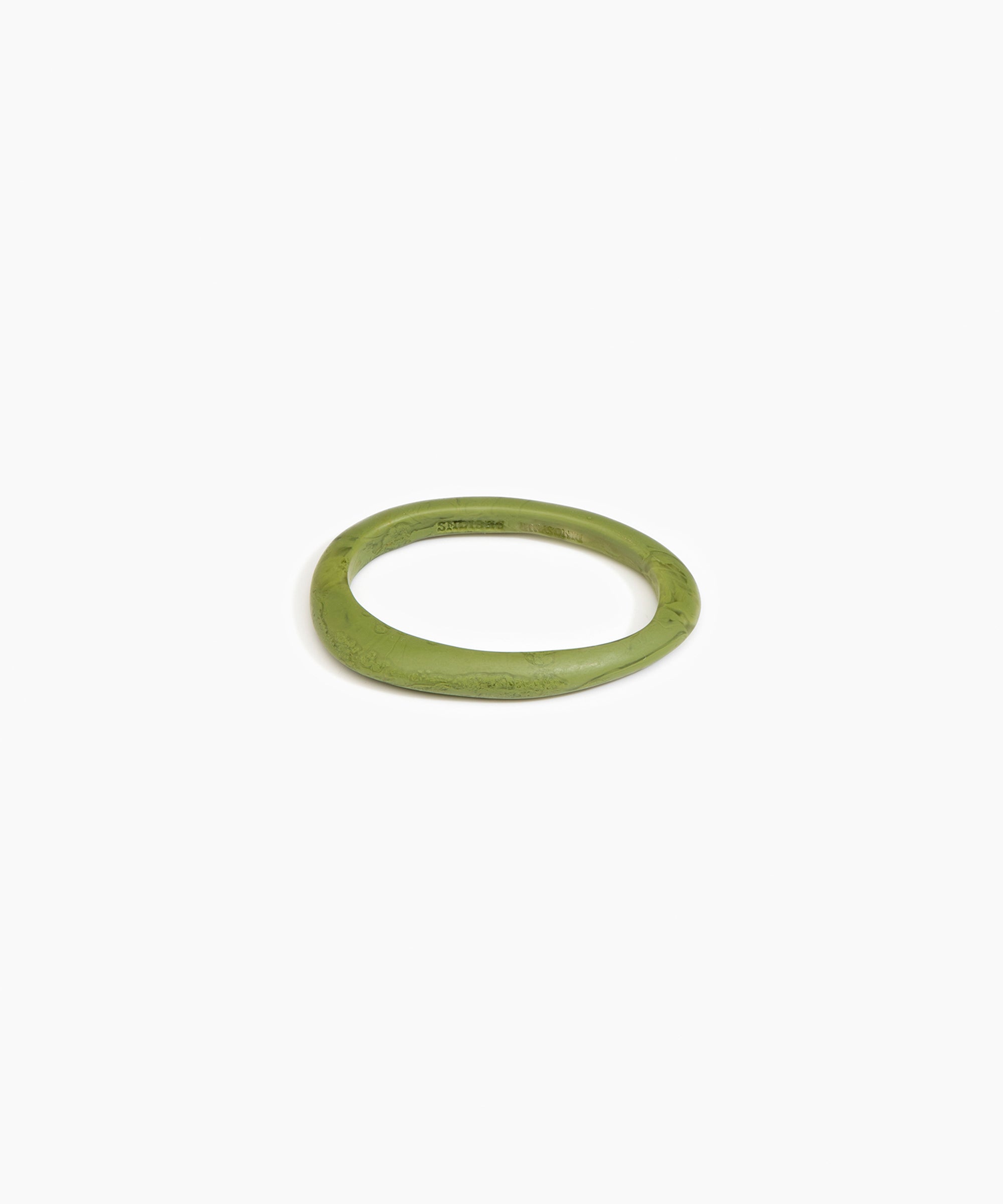 Dinosaur Designs SBRCKWBN Rock Wishbone Bangle OLIVE..