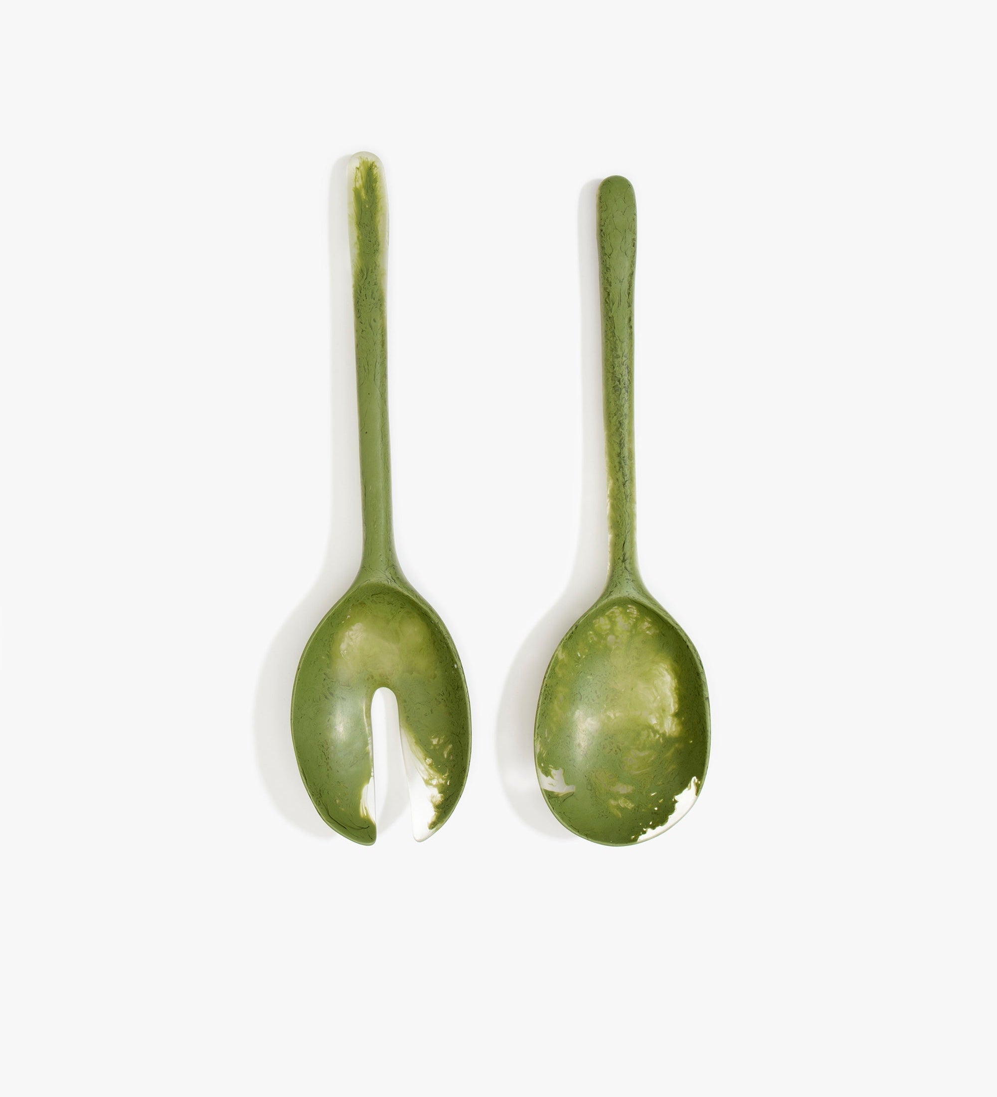 Dinosaur Designs Long Stone Servers Tableware in Olive Colour resin