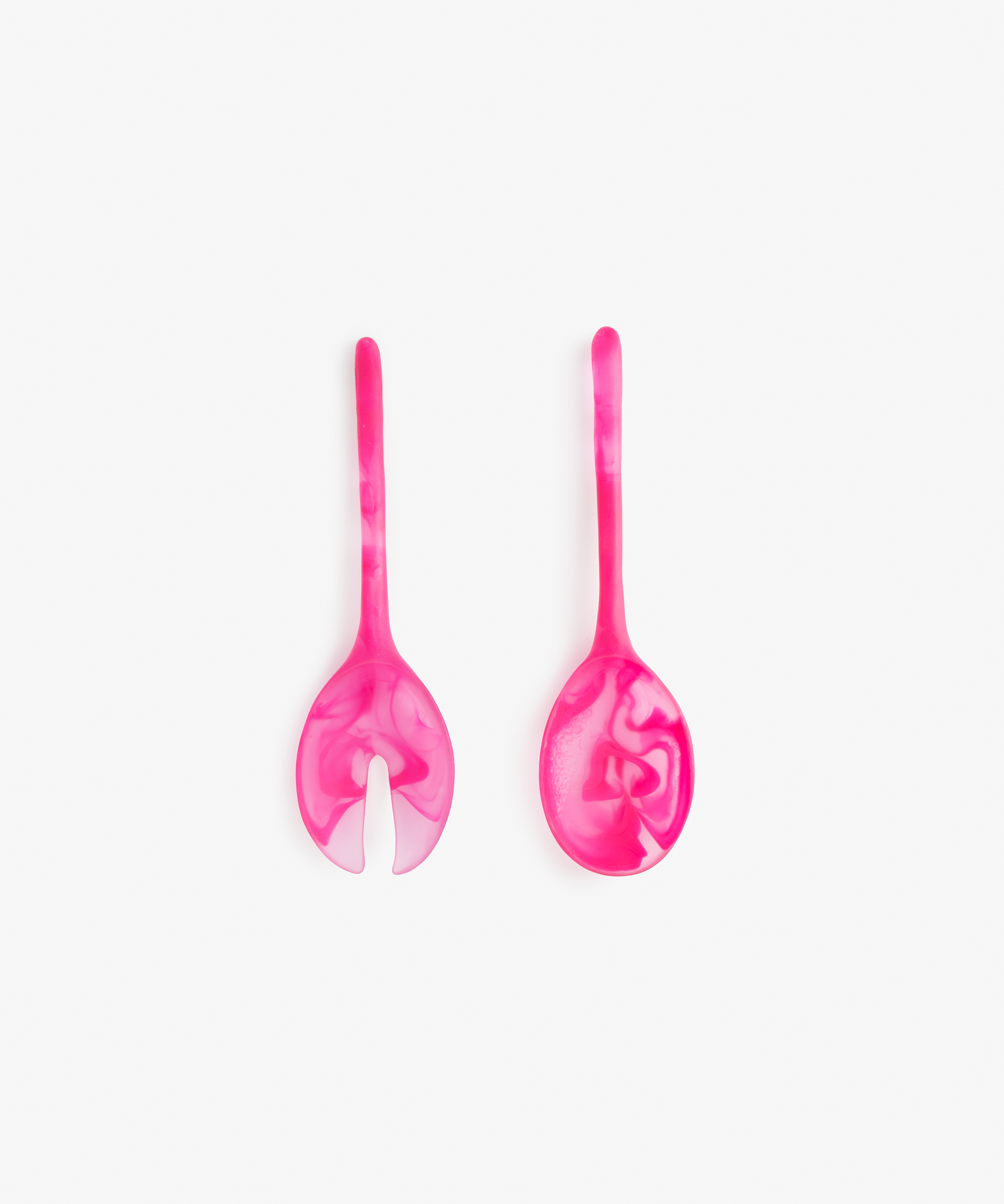 Dinosaur Designs Short Stone Servers in Flamingo Colour resin