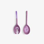 Dinosaur Designs Short Stone Servers Tableware in Grape Colour resin 