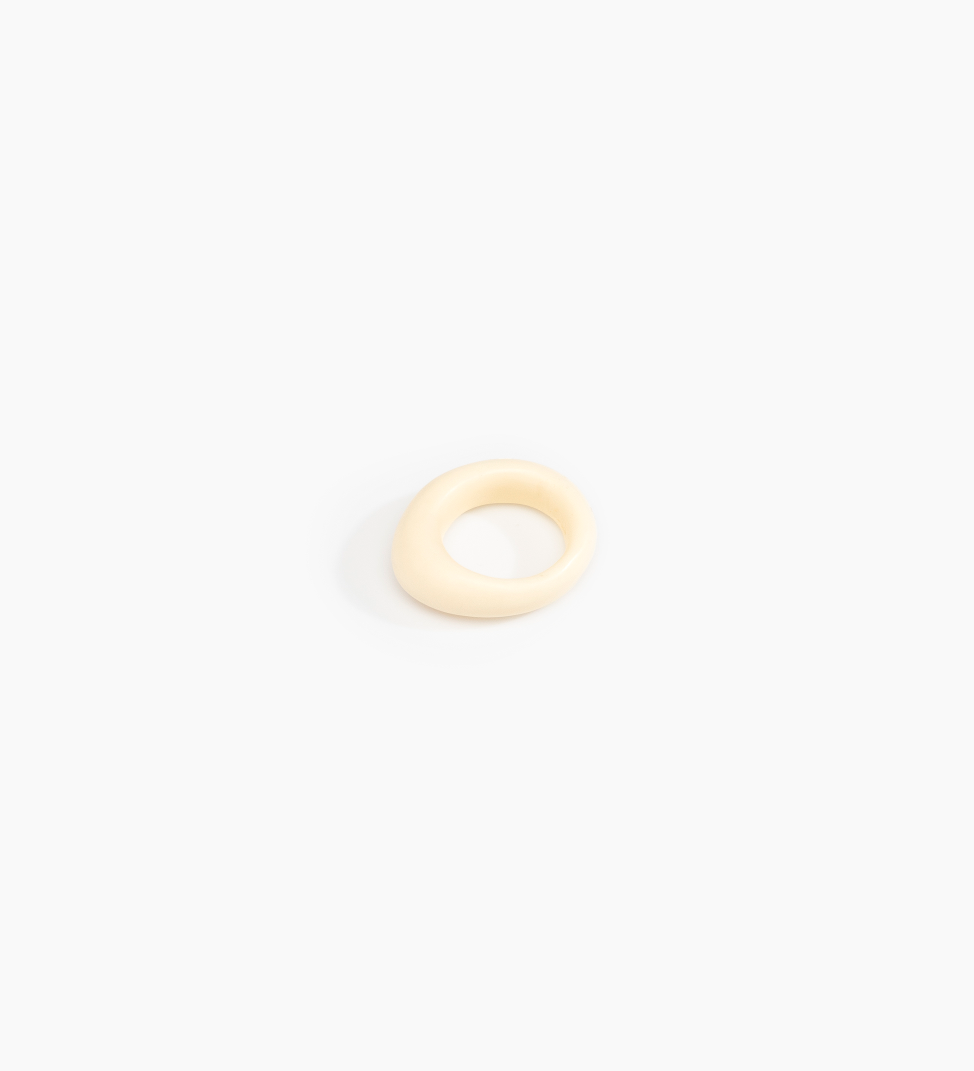 Dinosaur Designs Slate Ring Rings in Cream Colour resin with Regular Fit