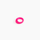 Dinosaur Designs Slate Ring in Flamingo Colour resin with Regular Fit.