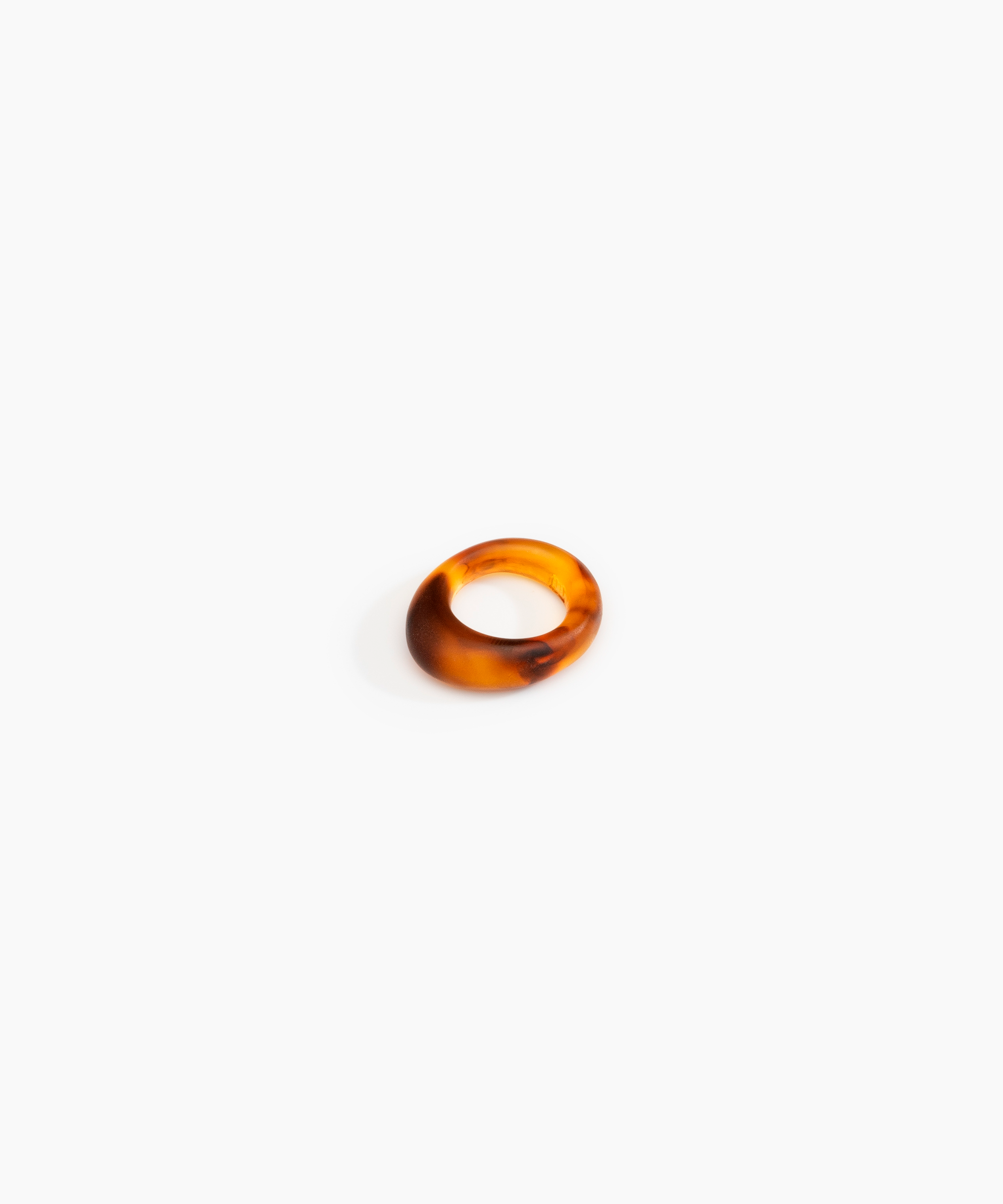 Dinosaur Designs Slate Ring in Tortoise Colour resin with Regular Fit.