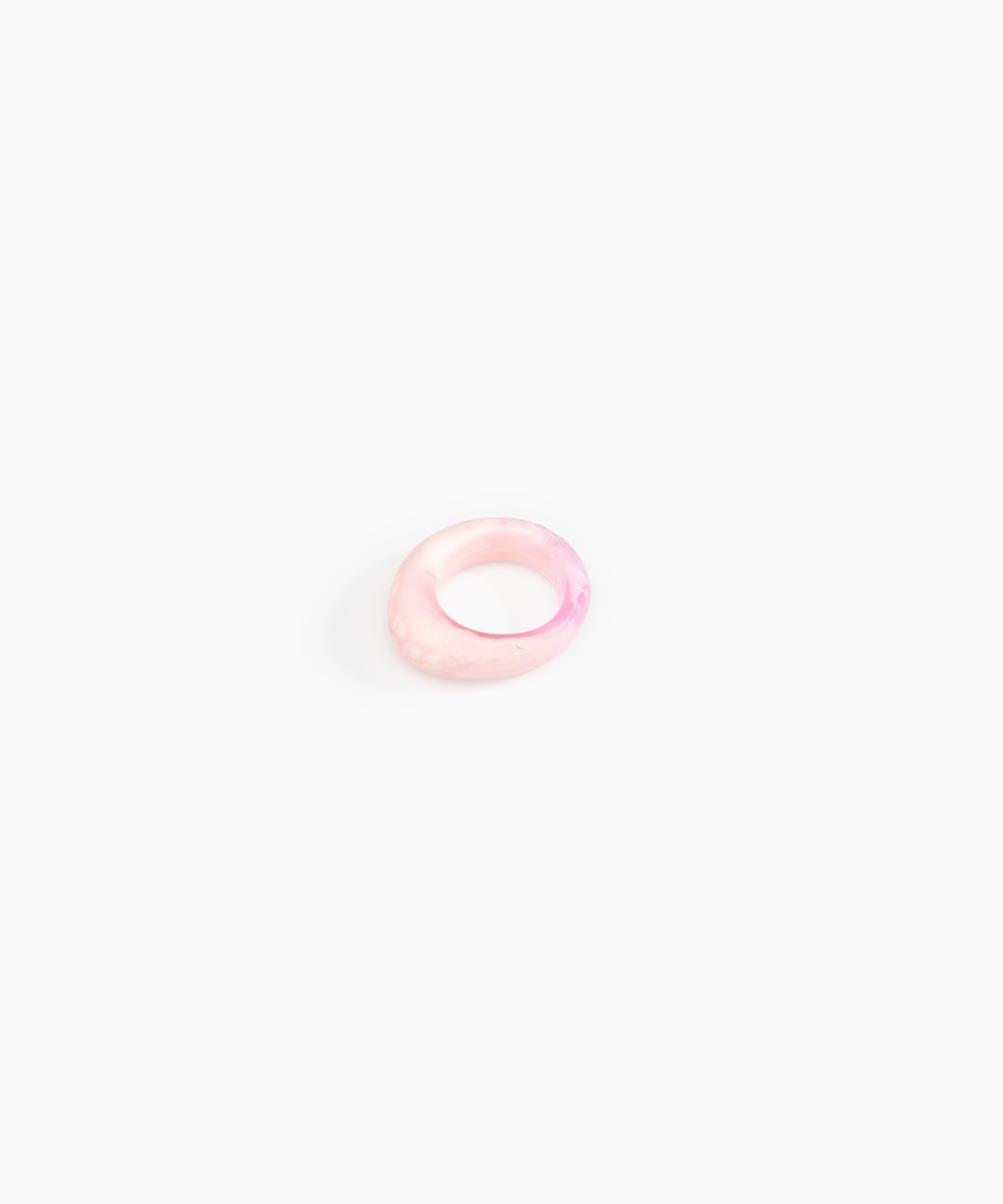 Dinosaur Designs Slate Ring in Shell Pink Colour resin with Regular Fit..