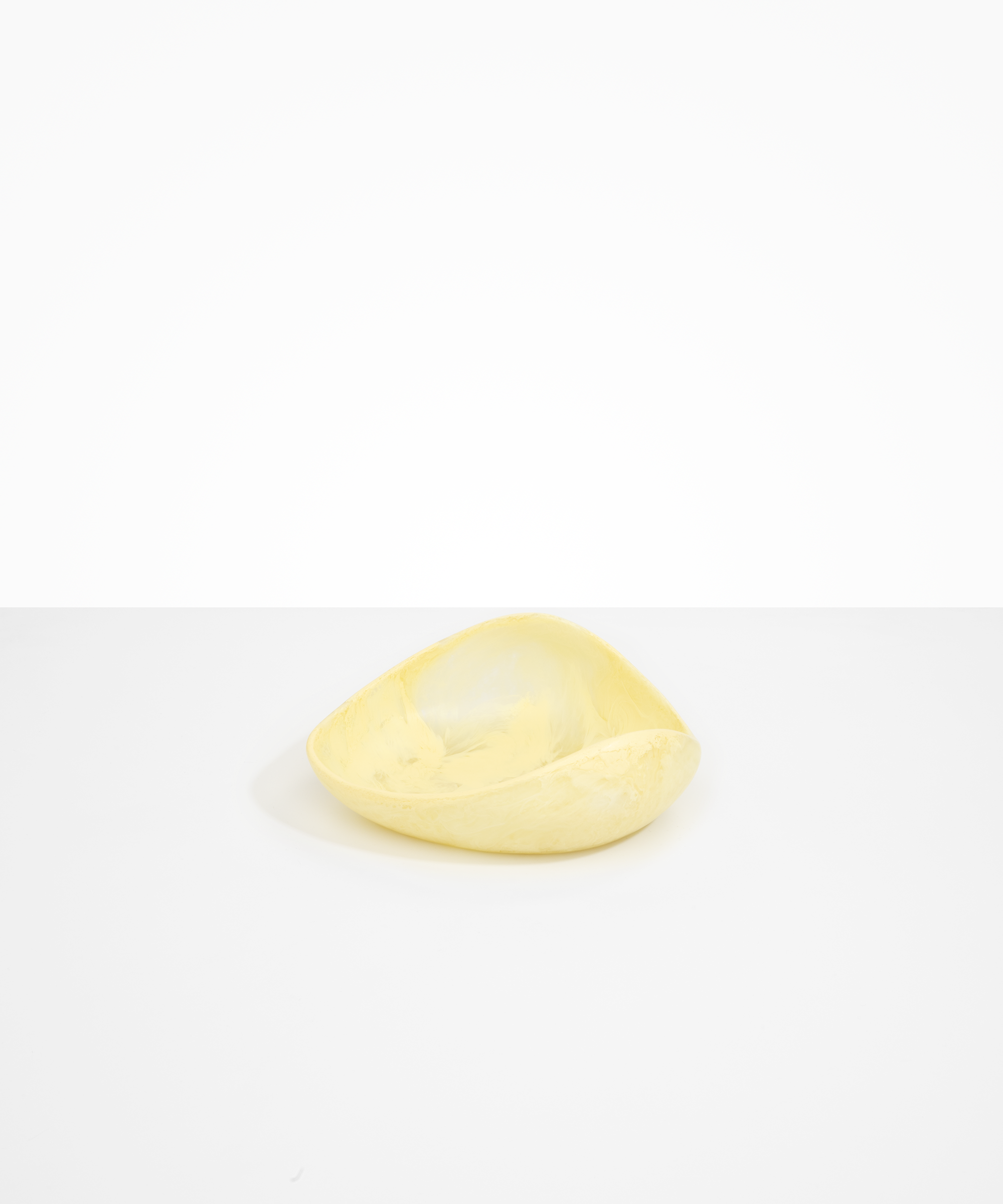 Dinosaur Designs Small Leaf Bowl in Lemon Colour resin