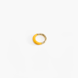 Dinosaur Designs Small Horn Ring Rings in Honeycomb Colour resin with Nano-Coated Brass Material