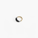 Dinosaur Designs Small Horn Ring Rings in Black Marble Colour resin with Nano-Coated Brass Material